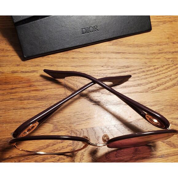 Dior New Volute 57mm Gradient Lens Round Frame & Sunglasses Case *Lens Missing - Picture 4 of 16